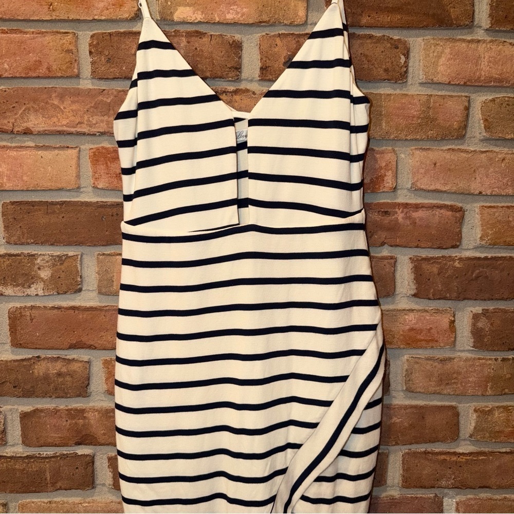 Lovers & Friends Blue & White Stripe Mini Dress – Women’s Size Medium - Picture 2 of 4